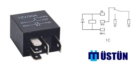 Mikro Role 12V 5P 40 Amper (10 Adet)