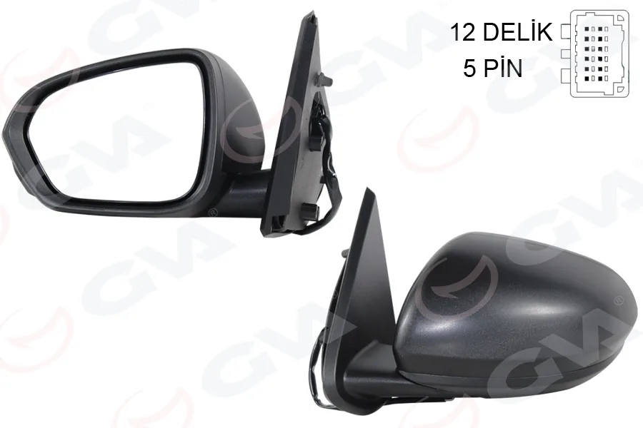Diş Dikiz Aynası Sol Elektrikli Isıtmalı Dacia Duster 2017-2010 12H5P VM-6805EHL