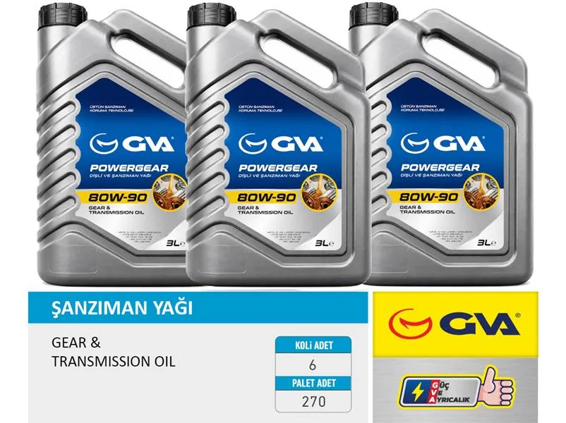 Şanzıman Yağı 80W90 3 LT API GL-5 (6 Adet)