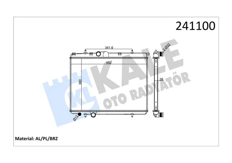 Radyatör P206 1.4HDI Turbo Diesel 1.6I 16V-1.9D-2.0HDI Turbo Diesel - 2.0I 16V 1 Sıra Alb Sistem