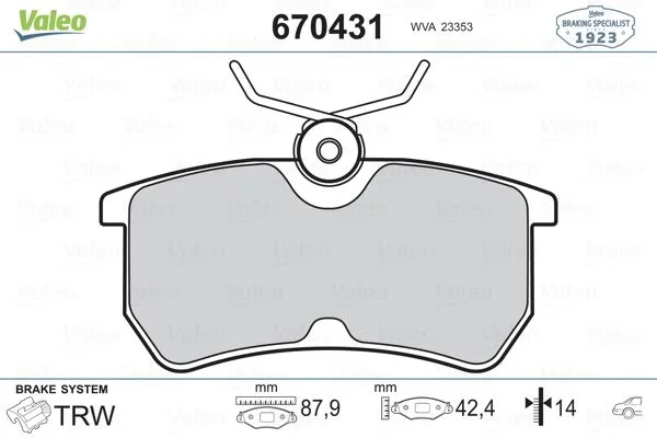 Arka Fren Balatası Focus 1 1998-2004 Fiesta 6 2017 GDB1354