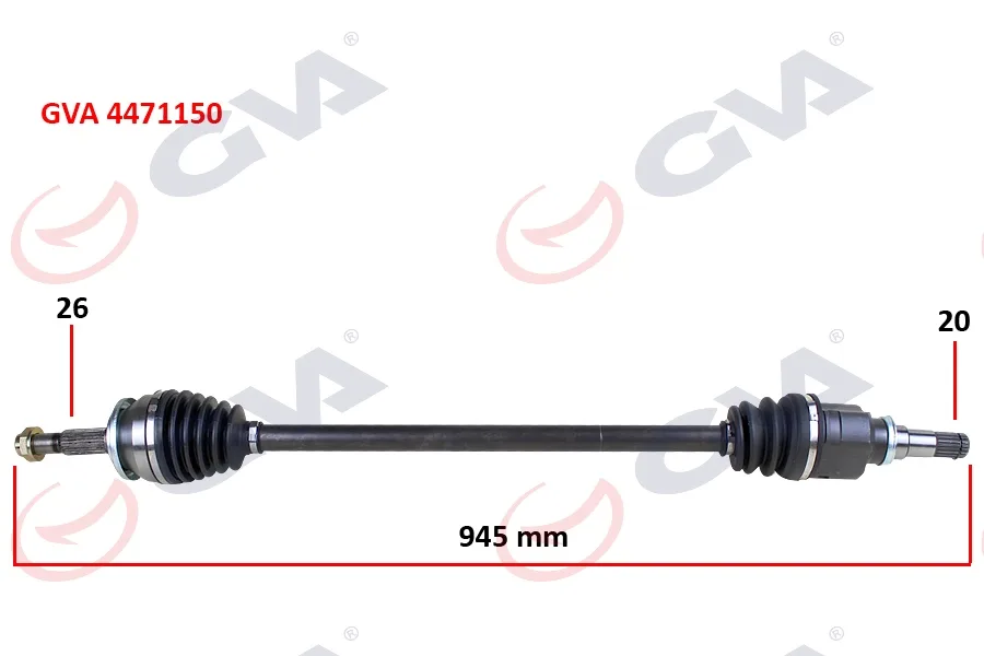 Komple Aks Sağ Toyota Auris. COROLLA 1.4L 1NDTV NDE150 D-4D Dizel 2007-2013 26X20 Komple Boy 945MM