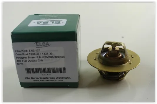 Termostat 83C Peugeot P106-P205-P306-P309-P405-P605-P104-P806-PARTNER - BOXER Citroen BERLINGO - Xsara - Saxo - JUMPER - Xantia - ZX - BX - AX - XM Renault R11-FLASH - R9-R19 DZL - Logan 1993-2001 Kangoo - DUCATO