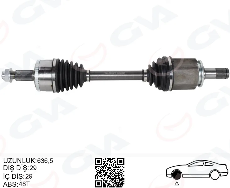 Aks Mili On Sol 636.50MM Land Rover Discovery 3 - 4 L319 Range Rover Sport 1 L320