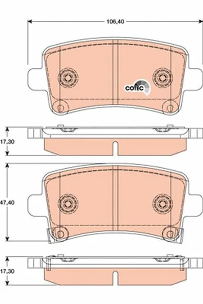 Arka Fren Balatası Insignia A 2008-2017 Saab 9.5 2010 Malibu 2.0D 2.4 2012 16 İnç Jant