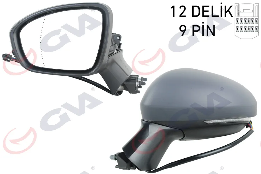 Diş Dikiz Aynası Sol Elektrikli Isıtmalı Sinyalli Katlanır Astarlı Asferik Clio 5 2019 12H9P