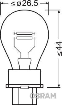 Ampul 12V P27/7W Fren Ampulü Plastik Soketli (10 Adet)