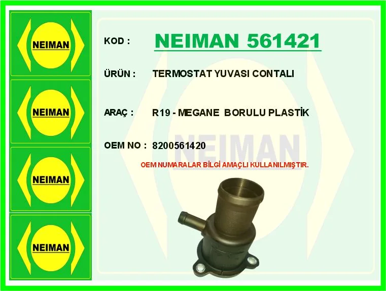 Termostat Yuvası Renault Clio - Kangoo - Megane Dacia Logan 1.4-1.6 K4J - K4M Plastik - Tıpasız (2 Adet)