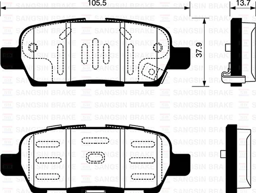 Arka Fren Balata Nissan Qashqai 1.6L 2.0L HR16 HR20 J10 2006-2010 Juke 1.5L DCİ F15 2010 1.6L HR16DE F15 2010 / Murano 3.5L Z51 DCİ 2008 / X - Trail 2.0L M9R MR20DE T31 2007-2013