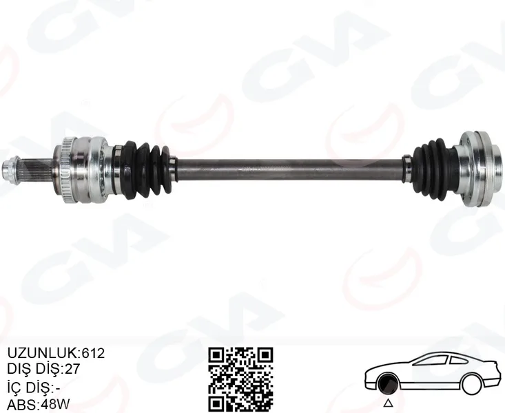 Komple Aks Arka Sol BMW E81 E82 E87 E90 E91 E92 E93 612MM Otom. Sanz.