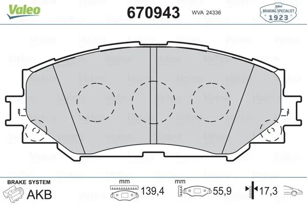 Ön Fren Balata Toyota Auris. COROLLA 1.6L 1ZR - FE ZRE151 2007-2011 1.33L 1NR - FE NRE150 6 Vites 2010-2012