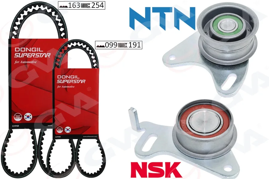 Triger Kayış Seti Eksantrik Seti Hyundai H100 STAREX 2.5L D4BB D4BF 1997 / KIA K2500 2.5L D4BH 2003 / Mitsubishi L300. L200 2.5L 4D56 K64T K74T 1996-2007 Pajero 2.5L 4D56 1994 2 Kayış 2 Rulman 16