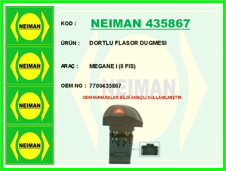 Dortlu Flasor Dugmesi Megane 1 8 Fıs