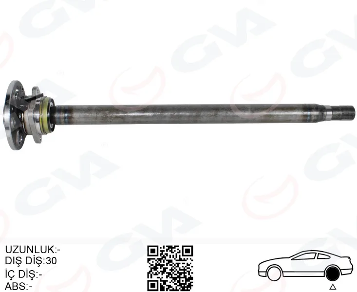 Aks Mili Arka Sol Kalın Kısa 840MM Mercedes SPRINTER B906 . VW CRAFTER 30-35-50 Z:1929-1930 Poryalı