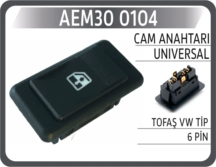 Cam Anahtari Universal Tofaş VW Tip 6 Pin