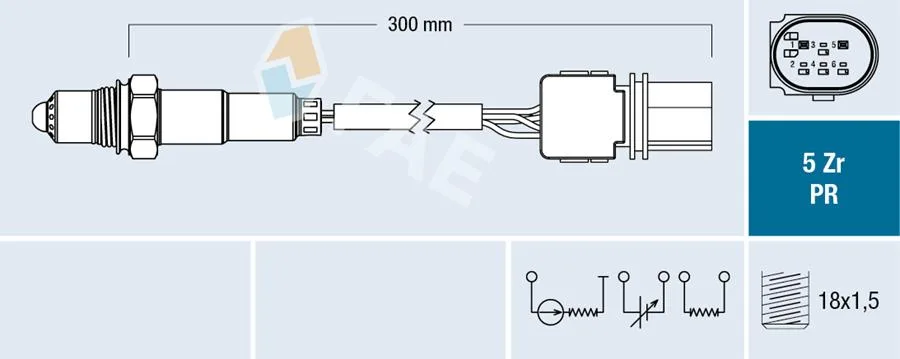 Oksijen Sensörü P207-P308-P508-P2008-P3008-C3-C4-C5-PARTNER - BERLINGO - DS3-DS4- 1.4-1.6 Vti Mini R55 R56 R57
