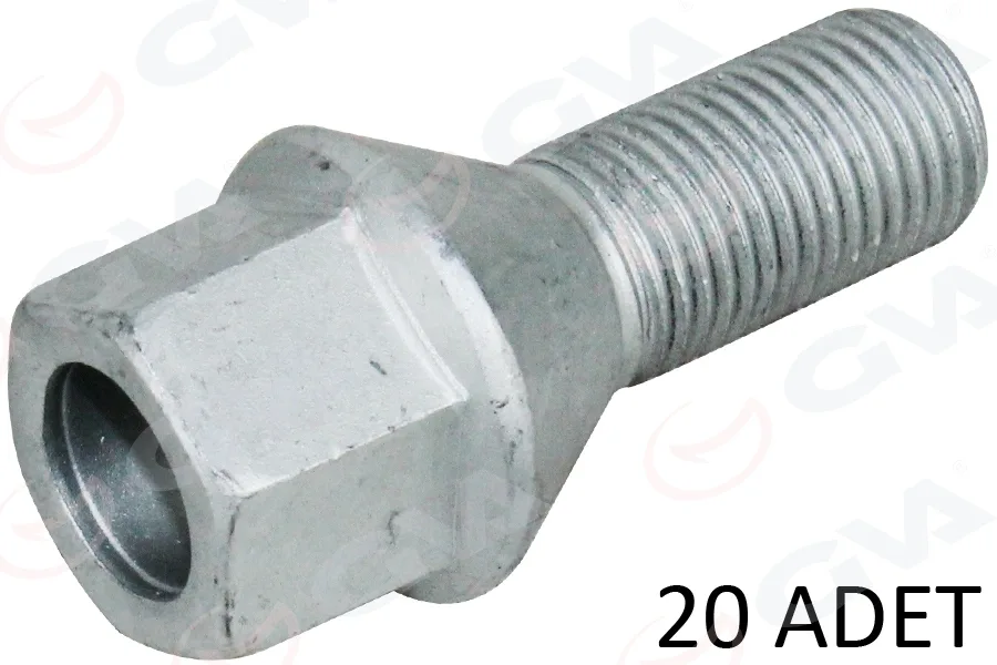Bijon Cıvatası Delikli - Geomet Fiat DOBLO Y.M Citroen - Peugeot - Opel - Ford AA17 - M12X1.25X22 Paket Adet : 20 (20 Adet)