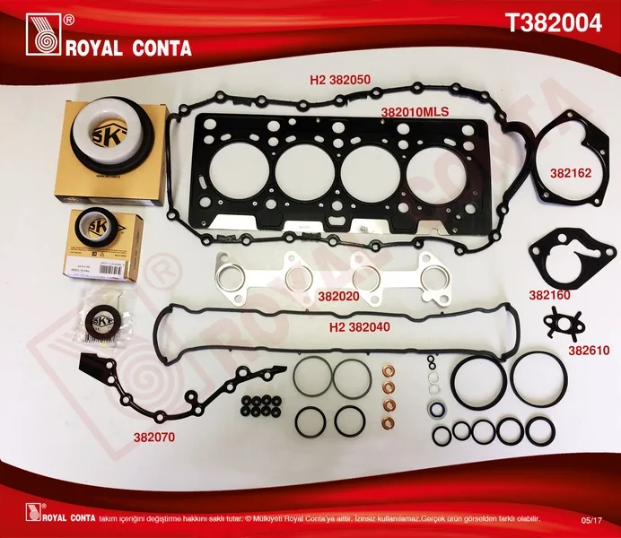 Motor Takım Conta SKT Keçeli / Sub.Lastikli Clio - Megane 1.5 DCİ