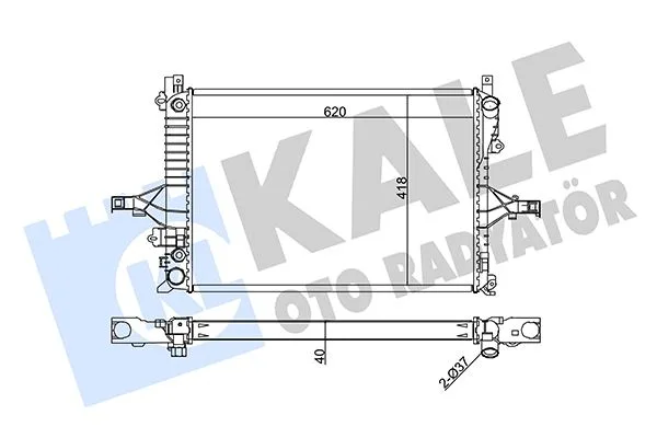 Motor Su Radyatör Volvo S60 2001-2010 S80 1998-2006 V70 2000-2007 XC70 2000-2007