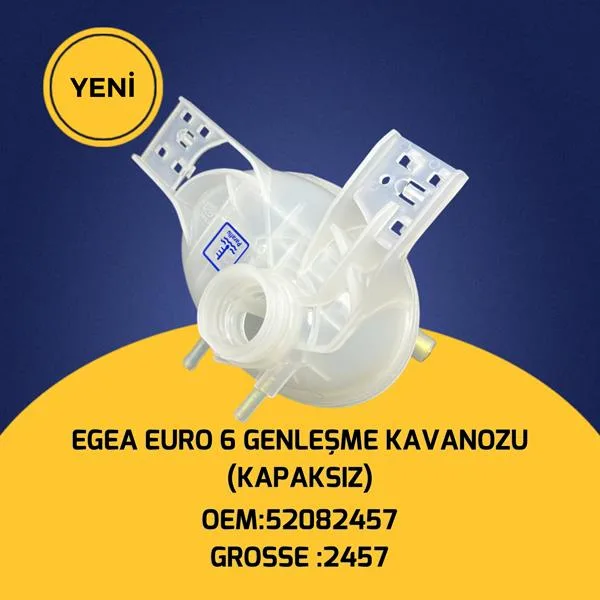 Radyatör Ek Su Deposu Genleşme Kavanozu Kapaksız Üstden Çift Çıkış Fiat Egea 2016 1.3D Mjet 1.6D Mjet Euro 6