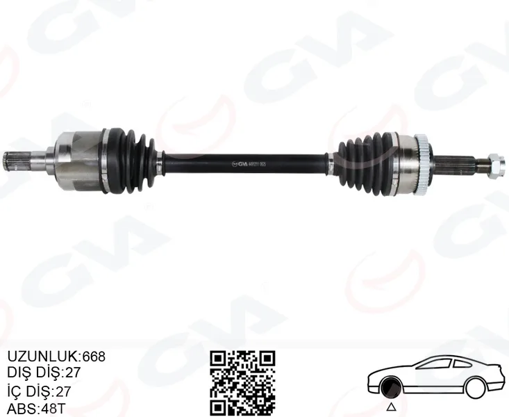 Aks Mili Komple Ön Sol Hyundai Tucson JM 2.0 CRDI Absli 2004-2010