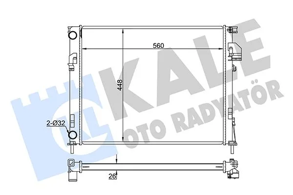 Su Radyatörü Renault TRAFIC 2 - Opel VIVARO - Nissan PRIMASTAR 1.9DCI - Dti 2.0 2.0 16V 2001 Manuel Vites Brazing 560X448X26 2140000QAS-4408645-4414161-4414691-91166000-91166001-91169066-7711135144