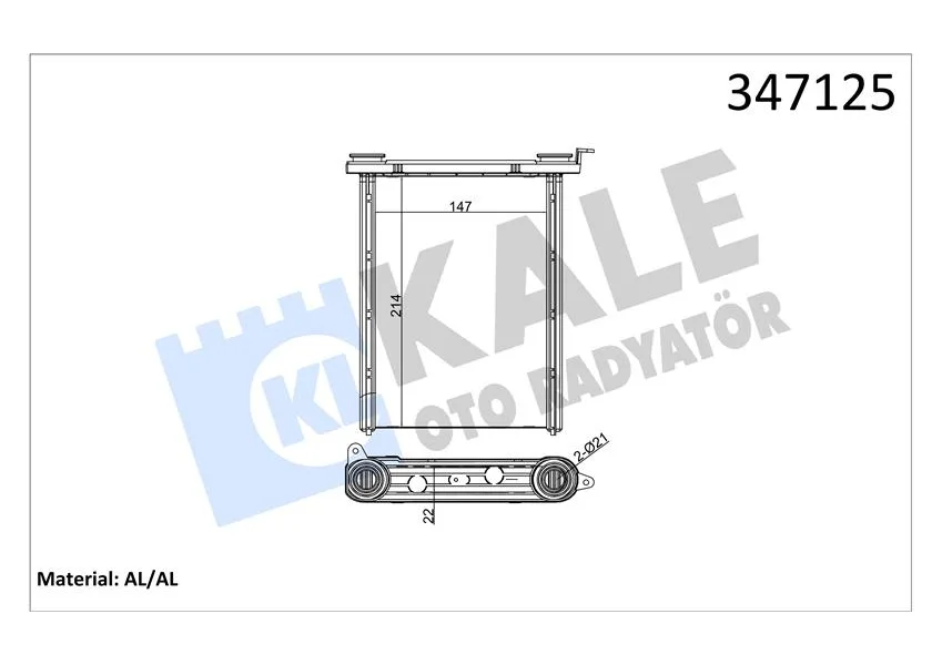 Kalorifer Radyatörü Megane 3 - Fluence 213X148X22
