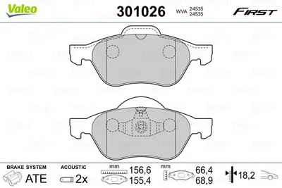 Ön Balata Megane 2 2002 Scenic 2 2002 Clio 3 2005 1.5DCİ 1.6 16V 2.0 16V