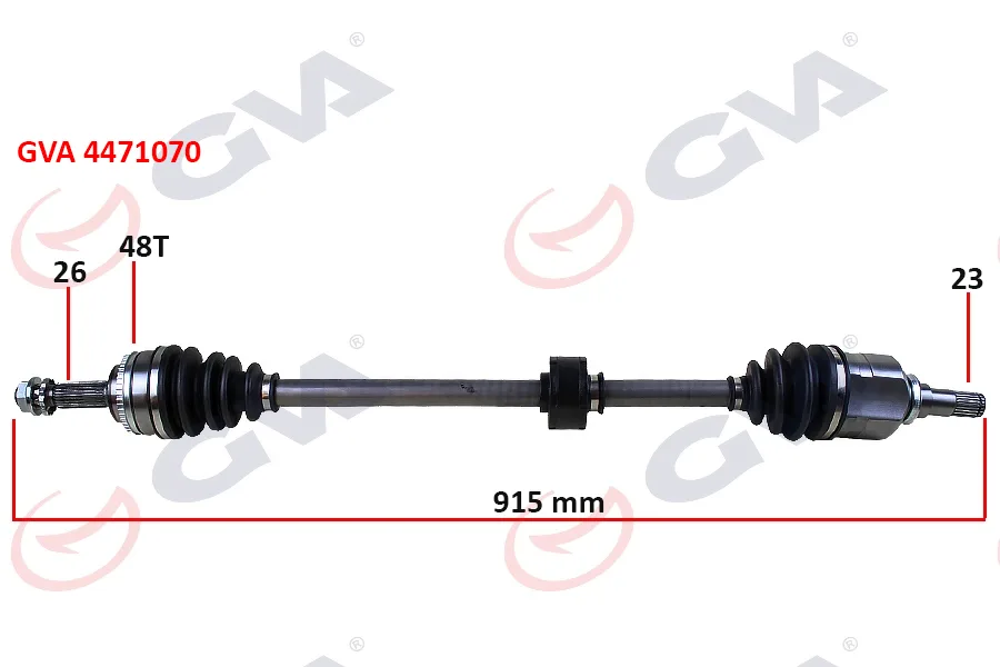 Komple Aks Sağ Toyota COROLLA 1.4L 1.6L 4ZZ - FE 3ZZ - FE ZZE120 ZZE121 Vvti 2002-2006 ABS Li 26X23 - ABS 48 Diş Komple Boy 915MM