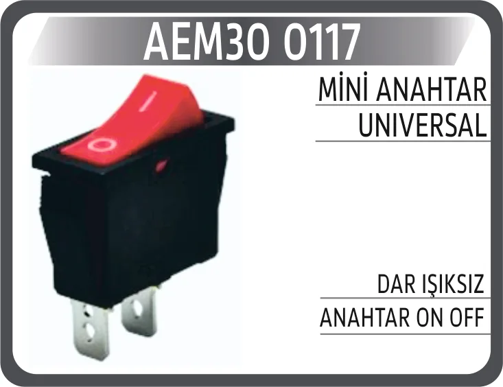 Mini Anahtar Universal Dar Işıksız Anahtar On Off (5 Adet)