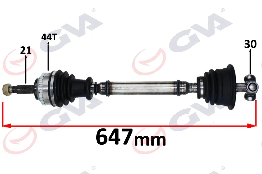 Aks Mili Komple Sol Megane 1 1.4/1.6 1996-2003 ABS Li 44DİŞ 647MM