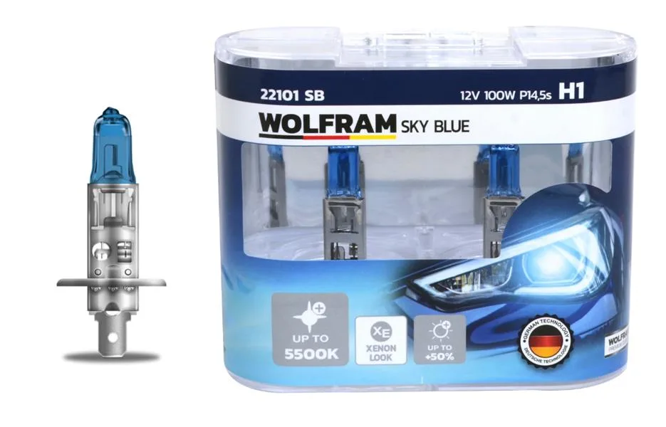 Ampul 12V H1 100 P14.5S SKY Blue Beyaz Işık