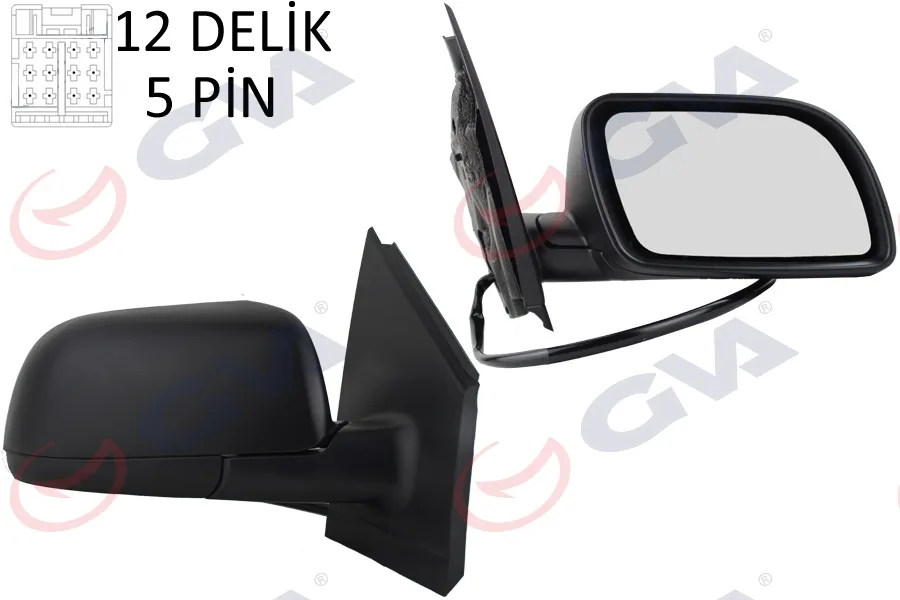 Diş Dikiz Aynası Sağ Polo 2002 Elektrikli Isıtmalı Asferik 5 Fiş VM-194EHR