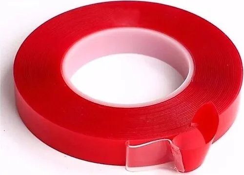 Çift Taraflı Bant 40MM X 5MT Kırmızı Şeffaf