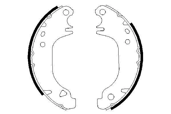 Arka Fren Pabuç Balata Peugeot P106 1991-2004 P205 1983-1998 P309 1986-1993 Citroen Saxo 1996-2004 AX 1986-1998 180X30M M