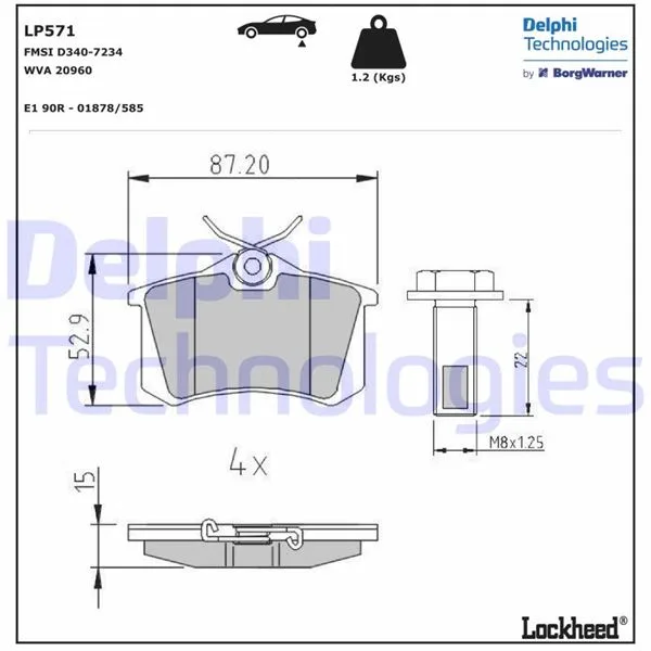Fren Balatası Arka Renault Clio 2005 Kangoo 2001 Laguna 1996 Fluence 2009 Megane 1996 Citroen BERLINGO 1999 C2 C3 C4 2003 DS4 2011 Peugeot 307 2000 308 2007 PARTNER 1996 VW Polo Classic 1995-2001 Golf 3 - 4 - Passat 3