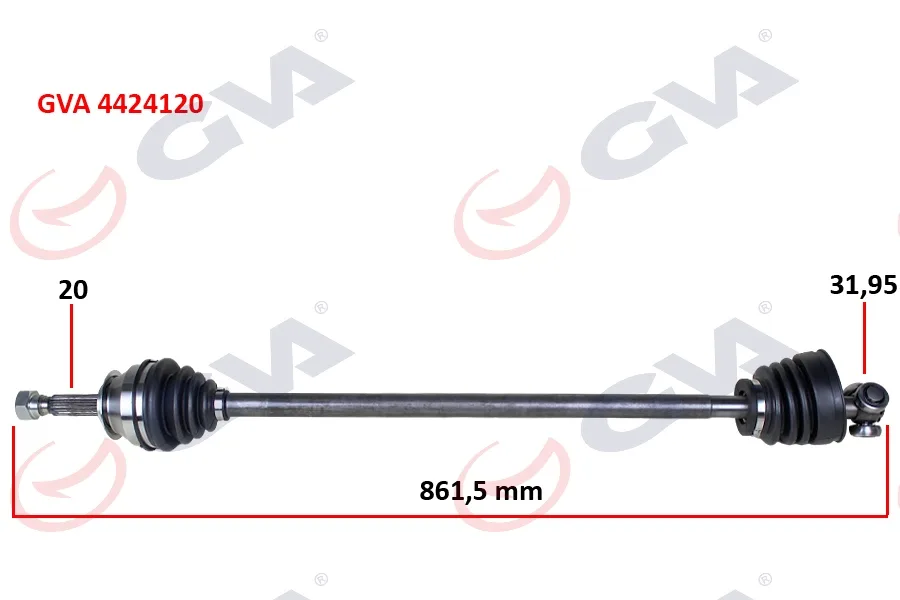 Komple Aks Sağ UNO 70 1.4İ 1994-2000 861.5MM