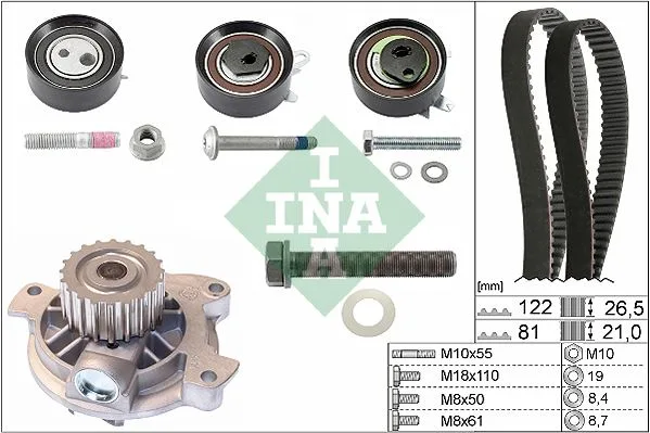 Devirdaimli Triger Seti 122X265 T4 2.5TDI 1996-2003 LT35 2.5TDI 1996-2006 Volvo V70 2.5YDI Ajt - Ayy