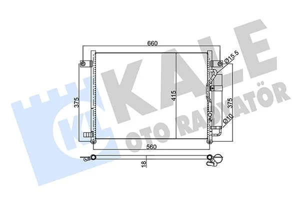 Klima Radyatörü Kondenseri Chevrolet AVEO - Kalos 1.2İ-1.2İ 8V 2002-2005 Al / PL / BRZ