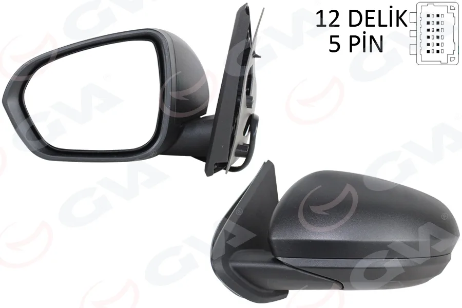 Diş Dikiz Aynası Sol Elektrikli Isıtmalı Astarlı Konveks Dacia Duster 2018 12H5P VM-6805EHPL