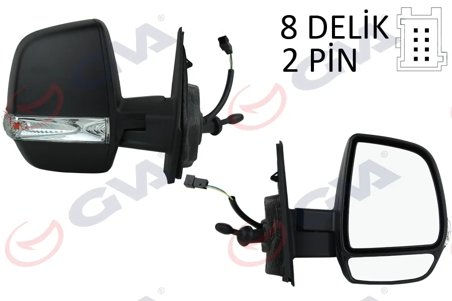 Diş Dikiz Aynası Sağ DOBLO 2011 Opel COMBO 2012-2018 Mekanik Sinyalli Çift Cam Konveks VM-669R
