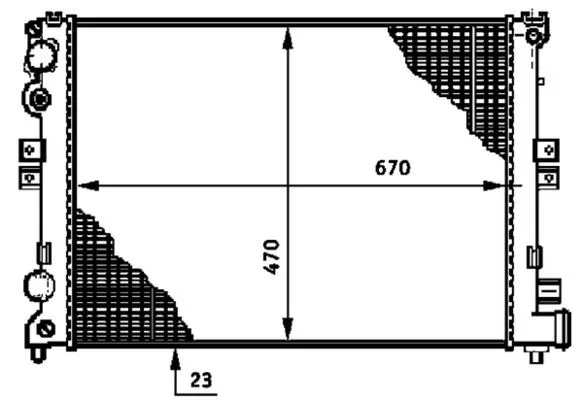 Radyatör Jumpy - EXPERT - SCUDO-1.9D-2.0JTD Ac Klimasız Mek 669X470X27