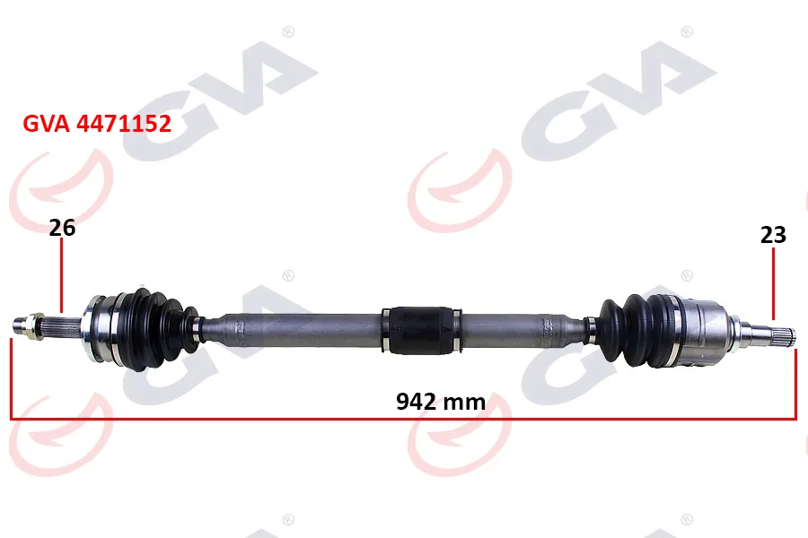 Komple Aks Sağ Toyota Auris. COROLLA 1.33L 1NR - FE NRE150 6 Vites 2010 1.6L 1ZR - FE ZRE151 Benzinli 2007-2011 26X23 Komple Boy 942MM