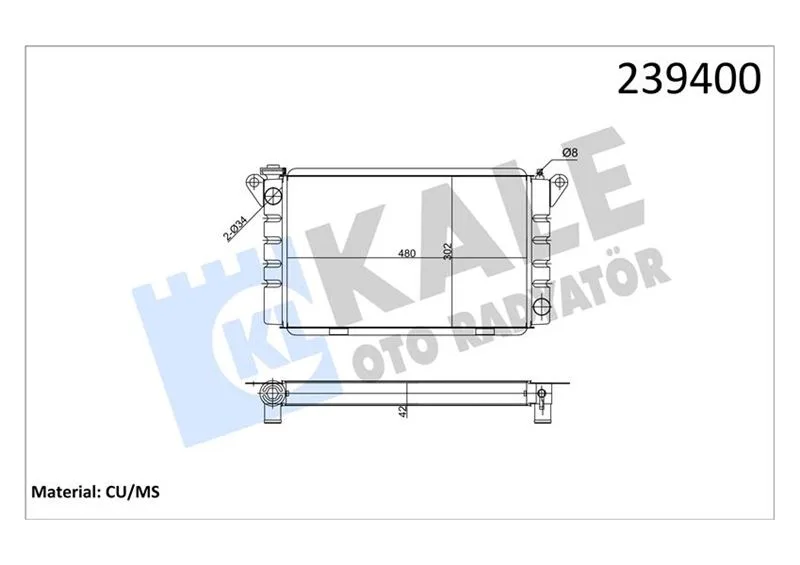 Radyatör R12 TL - TX - STW - TOROS 475X304X42 Normal 3 Sıra PN Sistem Bakır