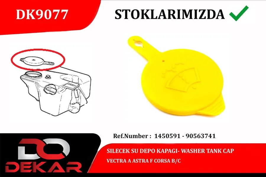 Silecek Su Depo Kapagı Vectra A ASTRA F Corsa B / C (5 Adet)