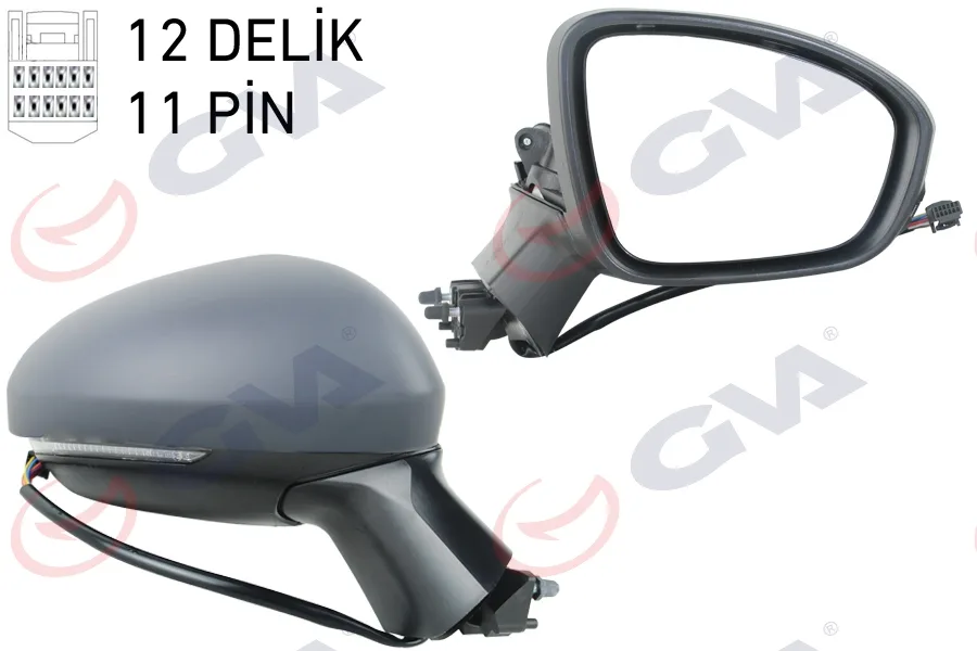 Diş Dikiz Aynası Sağ Elektrikli Isıtmalı Sinyalli Katlanır Sensörlü Astarlı Konveks Clio 5 2019 12H11P