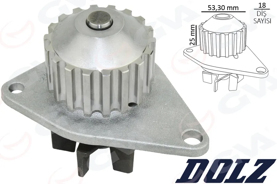 Devirdaim Su Pompasi P106-P206-P207-P307-Bipper - NEMO - PARTNER - BERLINGO - C2-C3-SAXO - Xsara 1.4 TU3JP - TU3A 1.4 8V MQP Fiat FIORINO 1.4 KFT. - KFV