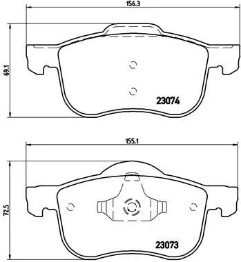 Ön Balata Volvo S60 2000-2010 S80 1998-2006 V70 1997-2007 XC70 2000-2007 S70 1997-2000