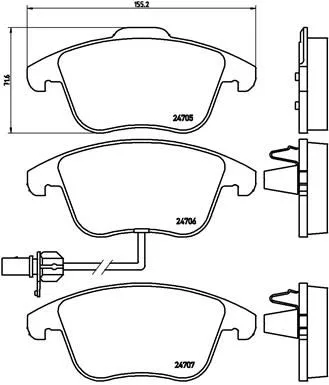 Ön Balata Audi A4 - A5 2009 GDB1814 0986TB3164