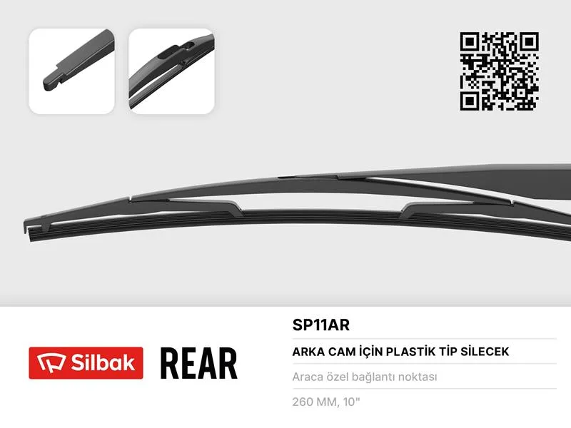 Silecek Süpürgesi Arka Plastik Tip 260MM Megane 2 Grandtour Station wagon 2005-2009 Modus 2004-2005 Scenic 2 03-0